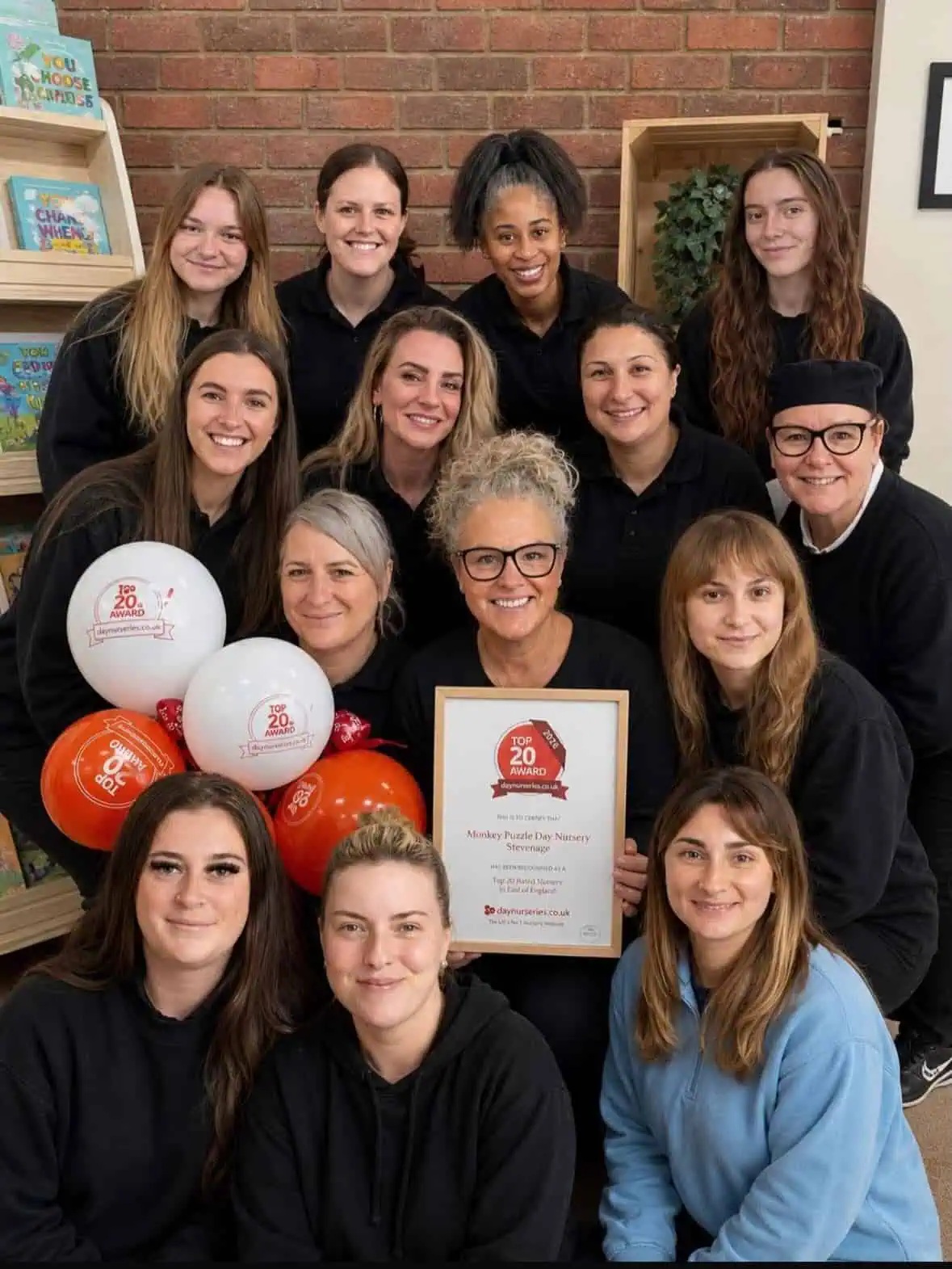 Top 20 Daynurseries Award with team